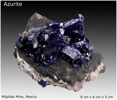 Azurite<br />Milpillas Mine, Cuitaca, Municipio Santa Cruz, Sonora, Mexico<br />8 cm x 6 cm x 5 cm<br /> (Author: silvia)