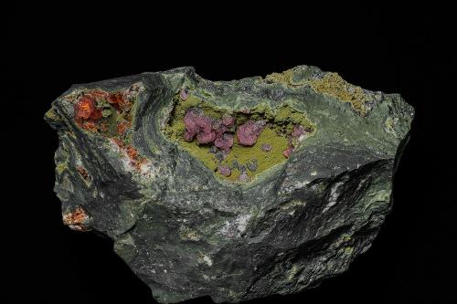 Rhodochrosite, Galena<br />Distrito Santa Eulalia, Municipio Aquiles Serdán, Chihuahua, México<br />10.5 x 6.6 cm<br /> (Author: am mizunaka)