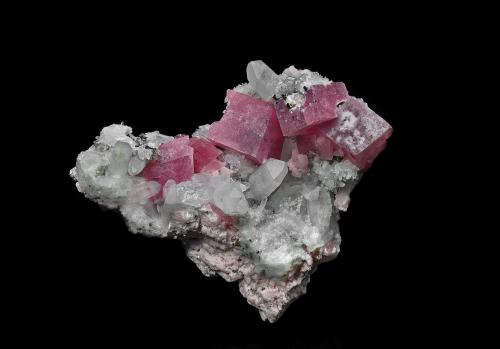 Rhodochrosite, Quartz<br />Idaho Springs, Condado Clear Creek, Colorado, USA<br />3.6 x 3.4 cm<br /> (Author: am mizunaka)