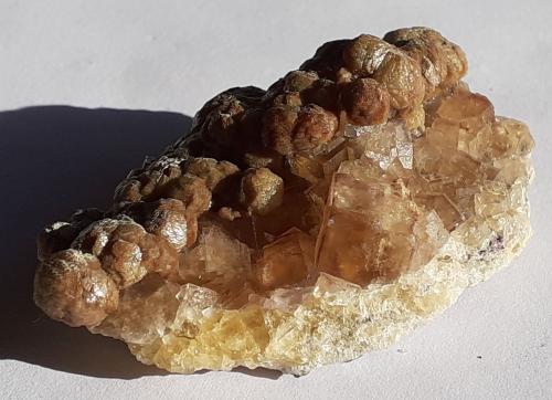 Fluorite, Siderite<br />Ehrenfriedersdorf, Erzgebirgskreis, Sajonia/Sachsen, Alemania<br />5,5 x 3,5 cm<br /> (Author: Volkmar Stingl)