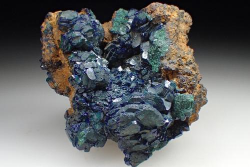 Azurite and Malachite<br />Mine Bleu, Chessy-les-Mines, Les Bois d'Oingt, Villefranche-sur-Saône, Rhône, Auvergne-Rhône-Alpes, France<br />5 x 4,5 x 3 cm<br /> (Author: Benj)