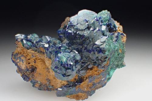 Azurite and Malachite<br />Mine Bleu, Chessy-les-Mines, Les Bois d'Oingt, Villefranche-sur-Saône, Rhône, Auvergne-Rhône-Alpes, France<br />5 x 4,5 x 3 cm<br /> (Author: Benj)