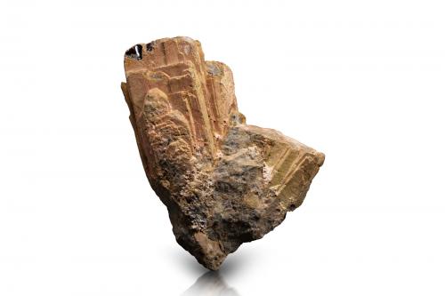 Euxenite-(Y)<br />Distrito Betafo, Región Vakinankaratra, Provincia Antananarivo, Madagascar<br />8.5 x 4.5 x 12 cm / main crystal: 11.6 cm.<br /> (Author: MIM Museum)