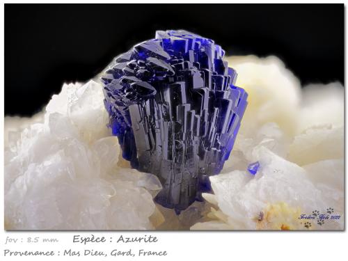 Azurite<br />Mas Dieu, Mercoirol, Alès, Gard, Occitanie, France<br />fov 8.5 mm<br /> (Author: ploum)