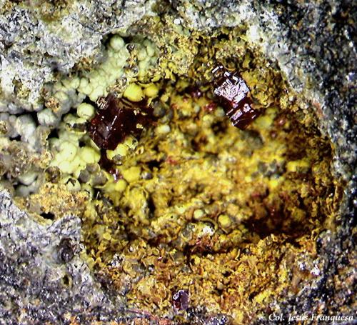 Cuprita.<br />Villecun, Olmet-et-Villecun, Cantón Lodève, Distrito Lodève, Hérault, Occitanie, Francia<br />2´13 x 2´01 mm.<br /> (Autor: Jesus Franquesa Baucells)