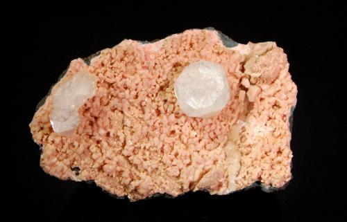 Fluorapophyllite-(K) on Heulandite-Ca<br />Pada Quarry, Mumbai District, Maharashtra, India<br />9.6 x 6.2 x 4.6 cm<br /> (Author: Michael Shaw)