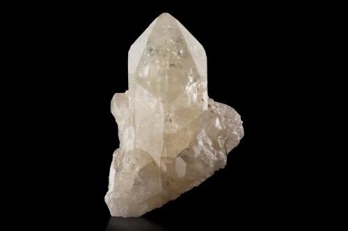 Armenite<br />Alpe Wasen, Valle Ganter, Zona paso Simplon, Brig, Wallis (Valais), Suiza<br />1.5 x 1.5 x 3 cm / main crystal: 2.8 cm<br /> (Author: MIM Museum)