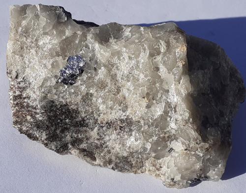 Molybdenite<br />Krupka, Krusné Hory Mts., Ústí Region, Bohemia, Czech Republic<br />8,5 x 5 cm<br /> (Author: Volkmar Stingl)