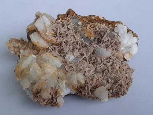 Albite, Siderite, Calcite<br />Kluppen Valley, Schmirn, Innsbruck-Land District, North Tyrol, Tyrol/Tirol, Austria<br />8 x 7 cm<br /> (Author: Volkmar Stingl)