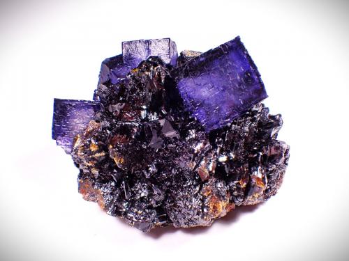 Fluorite, Sphalerite<br />Elmwood Mine, Carthage, Central Tennessee Ba-F-Pb-Zn District, Smith County, Tennessee, USA<br />110 mm x 87 mm x 63 mm<br /> (Author: Don Lum)