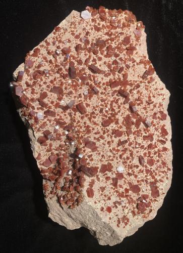 Vanadinite<br />Mibladen (distrito minero Mibladen), Midelt, Provincia Midelt, Región Drâa-Tafilalet, Marruecos<br />310 mm X 135 mm X 116 mm<br /> (Author: Robert Seitz)