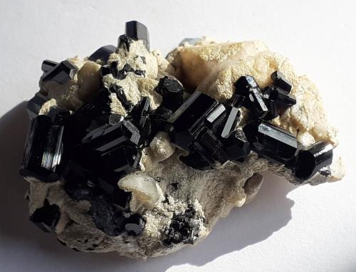 Tourmaline (variety Schorl)<br />Distrito Shigar, Gilgit-Baltistan (Áreas del Norte), Paquistán<br />4,5 x 3,5 cm<br /> (Author: Volkmar Stingl)