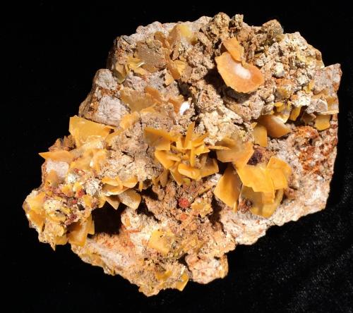 Wulfenite<br />Touissit mining area, Touissit District, Jerada Province, Oriental Region, Morocco<br />116 mm X 88 mm X 38 mm<br /> (Author: Robert Seitz)