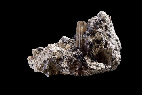 Tuscanite with Spinel<br />Fosso la Nova, Farnese, Viterbo Province, Lazio, Italy<br /><br /> (Author: MIM Museum)