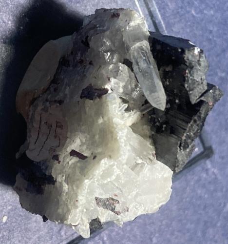 Hübnerite, Quartz<br />Pasto Bueno, Pampas District, Pallasca Province, Ancash Department, Peru<br />37 mm X 37 mm X 25 mm<br /> (Author: Robert Seitz)