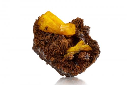 Legrandite<br />Ojuela Mine, San Judas chimney, Mapimí, Municipio Mapimí, Durango, Mexico<br />7.5 x 6 x 4 cm / main crystal: 3.8 cm<br /> (Author: MIM Museum)