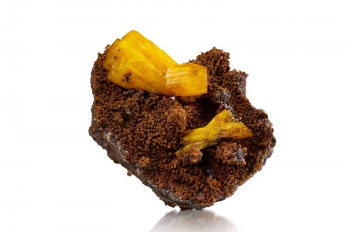 Legrandite<br />Mina Ojuela, chimenea San Judas, Mapimí, Municipio Mapimí, Durango, México<br />7.5 x 6 x 4 cm / main crystal: 3.8 cm<br /> (Author: MIM Museum)