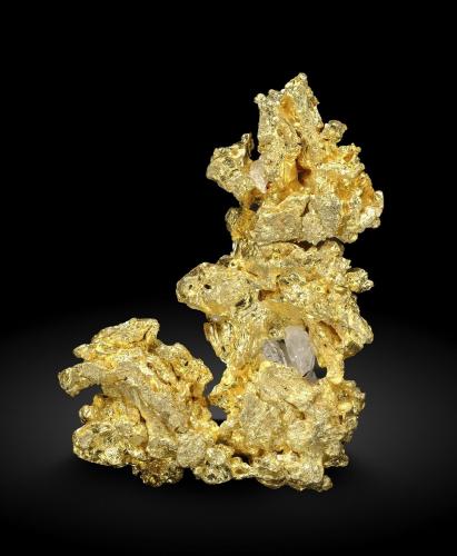 Gold<br />Aouint Ighoman, Assa-Zag Province, Guelmim-Oued Noun Region, Morocco<br />Specimen height 1,4 cm<br /> (Author: Tobi)