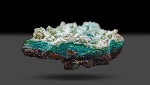 Chrysocolla after Aragonite<br />79 Mine, Chilito, Hayden area, Banner District, Dripping Spring Mountains, Gila County, Arizona, USA<br />73.8 x 51.5 x 34.4 mm<br /> (Author: k-m.minerals)