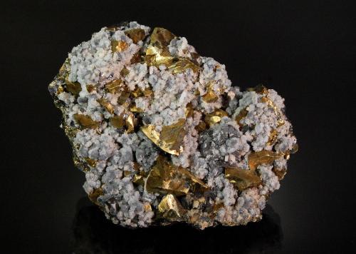 Chalcopyrite<br />Banská tiavnica (Schemnitz), Banská tiavnica District, Banská Bystrica Region, Slovak Republic<br />8.7 x 6.7 x 3.5 cm<br /> (Author: Michael Shaw)