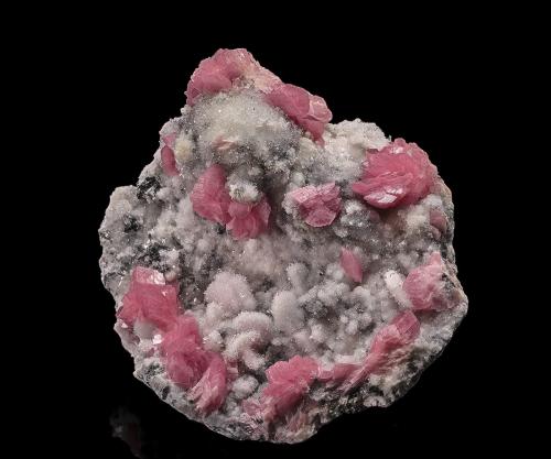 Rhodochrosite, Quartz<br />Grupo Mina Sunnyside (Mina American Tunnel), Pico Bonita, Gladstone, Distrito Eureka, Condado San Juan, Colorado, USA<br />6.9 x 6.7 cm<br /> (Author: am mizunaka)