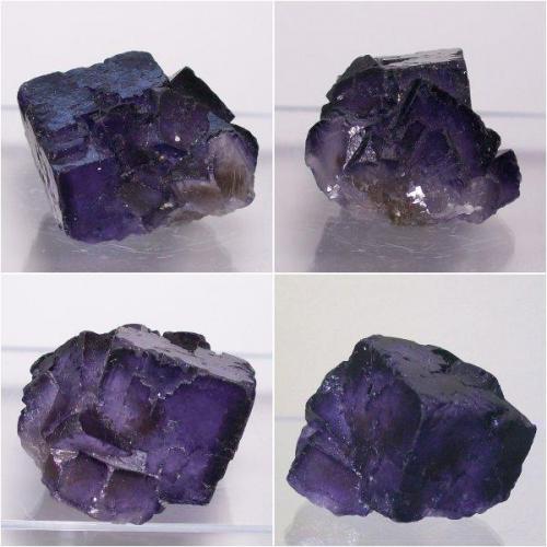 Fluorite, Mexico, 26x26x20mm, xx to 17mm edge, composite of four views.
Diffuse daylight, plus fill-in flash in some of the shots. (Author: Gerhard Niklasch)