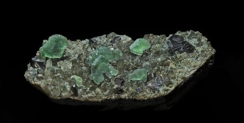 Fluorite, Cassiterite, Quartz, Apatite<br />Piaotang Mine, Dayu, Ganzhou Prefecture, Jiangxi Province, China<br />15.0 x 8.5 cm<br /> (Author: am mizunaka)