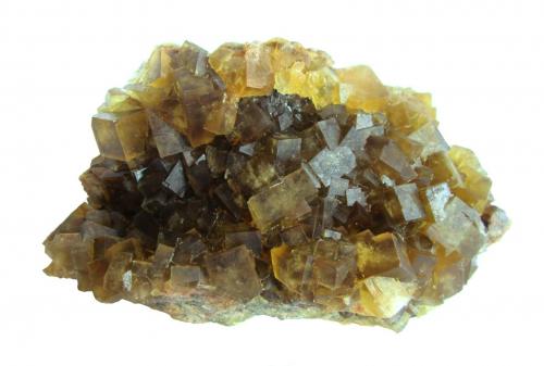 Fluorite<br />Aouli, Mibladen mining district, Mibladen, Midelt, Midelt Province, Drâa-Tafilalet Region, Morocco<br />Specimen size 19 cm, largest crystal 2,3 cm<br /> (Author: Tobi)