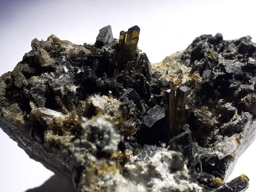 Epidote, Augite<br />Seebachkar, Obersulzbach Valley, Bramberg am Wildkogel, Zell am See District, Hohe Tauern, Salzburg, Austria<br />3,5 x 3 cm<br /> (Author: Volkmar Stingl)