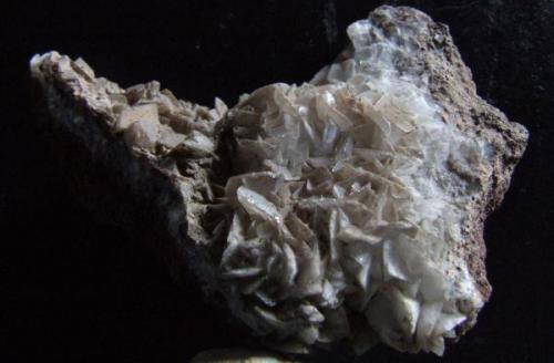 Calcite on matrix, 50 x 35 mm, Over Kellet Limestone Quarry Lancashire UK (Author: nurbo)