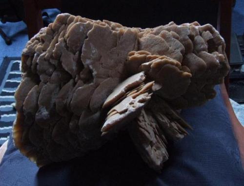 Barite Sand Rose, 350 x 250 mm, Unknown Locality, it was a birthday present from my 15 yeqr old stepson (Author: nurbo)