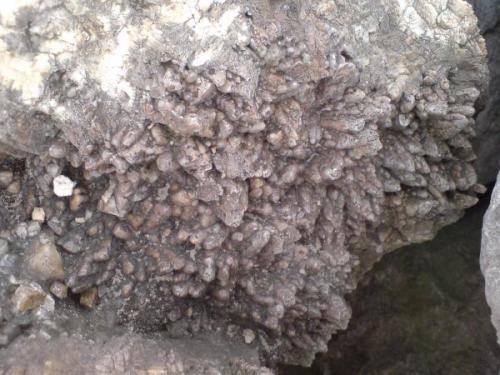 Calcite on  boulder, Morecambe seafront approx 350 x 350 mm (Author: nurbo)