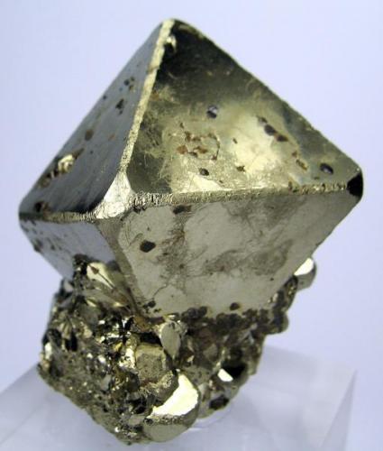 Pyrite
Mina Huanzala, Huallanca, Dos de Mayo, Huánuco, Peru
64 mm x 56 mm. Main crystal: 52 mm tall, 42 mm on edge (Author: Carles Millan)