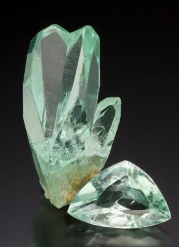 Rough and Cut Phosphophyllite T/N 
Unificada de Potosi mine, Potosi dept., Bolivia (Author: Gail)