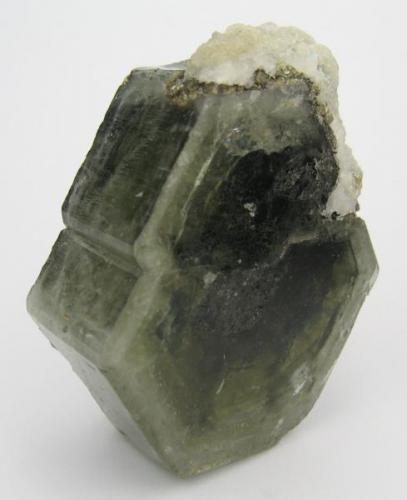 Apatite, calcite, pyrite, chalcopyrite
Panasqueira Mines, Panasqueira, Covilhã, Castelo Branco District, Portugal
54 mm x 34 mm. Crystal size: 45 mm wide, 18 mm thick, 29 mm on edge (Author: Carles Millan)