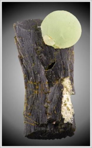 Prehnite on Epidote - Djouga Diggings - Region De Kayes - Mali - large miniature (7.5 x 3.2 x 2.2 cm) (Author: jaysminerals)