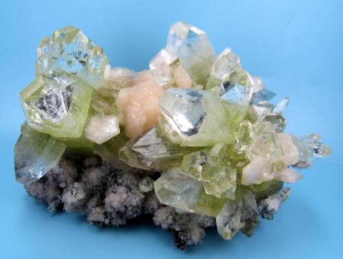 Apophyllite, stilbite
Jalgaon District, Maharashtra, India
105 mm x 70 mm

Back view (Author: Carles Millan)