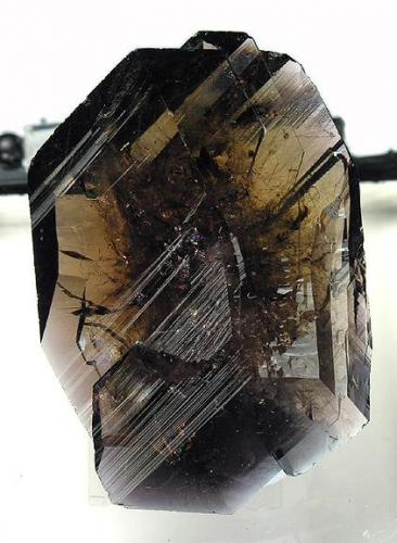 Axinite-fe, Puiva (Pouyva) deposit, 75 km from Saranpaul, Polar Urals, Tyumenskaya Oblast’, Siberia, Russia, 3.1 x 2.2 x 0.7 cm (Author: Jim)
