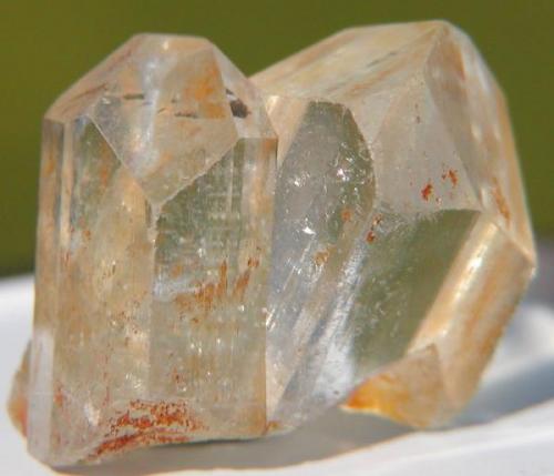 Topaz 
Klein Spitzkoppe, Namibia.
2cm x 2cm x 2.5cm (Author: Debbie Woolf)