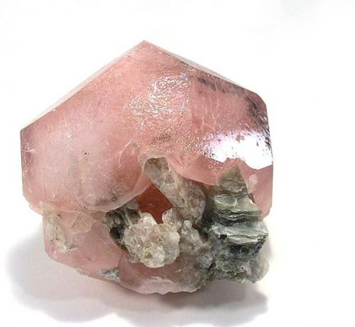 Beryl ( var. Morganite ) with Muscovite and Albite

Elizabeth R. Mine
Pala District
Chief Mountain, Pala
San Diego County, California
United States of America

7.0 x 5.9 x 5.0 cm overall (Author: GneissWare)