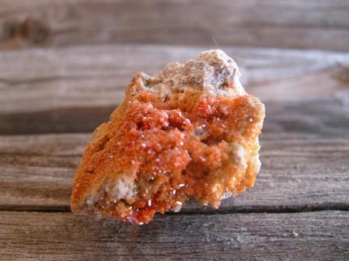 Vanadinite, Commercial Mine, Grant County, New Mexico, 2 cm (Author: Darren)