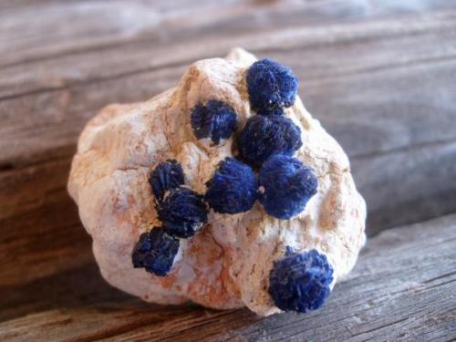 Azurite, Hanover, Grant County, New Mexico, about 3 cm across (Author: Darren)