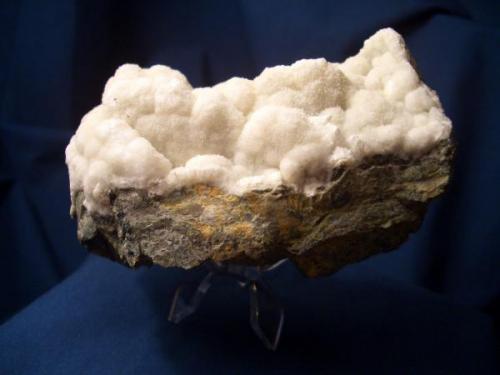 This is a rather thick carpet of Aragonite from Eklutna Lake, Near Anchorage, Alaska I picked up at the Alaska Miners Convention a couple years back - It is 4" x 2 3/4" x 2" (11.4cm x 6.9cm x 5.1cm) (Author: Jim Prentiss)