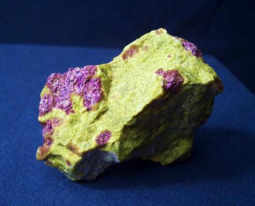 Here is one of my recent acquisitions. This deep purple Stichtite in matrix is another one of my ugly type locality minerals from Stichtite Hill, Dundas Mineral Field, Zeehan District, Tasmania, Australia. The specimen is 1 1/4" x 3/4" (3.2cm x 1.9cm) (Author: Jim Prentiss)