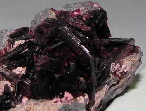 Close-up of erythrite crystals. (Author: Tracy)