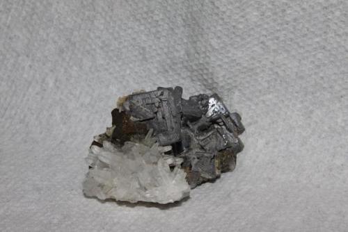 Galena and quartz from Konski dol deposit, Bulgaria. 6x2.5x3 cm. (Author: Jessica Simonoff)