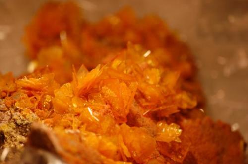 close up of wulfenite crystals (Author: Gail)