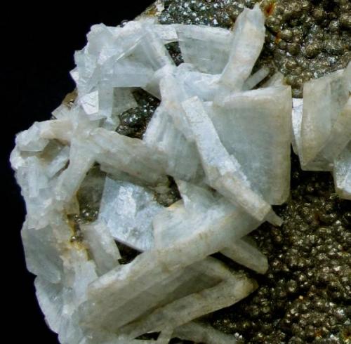 Barite, Pyrite. Detail. (Author: José Miguel)