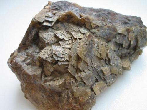 A classic locality for siderite is Lobenstein in Thuringia. This is where the shown oldtimer is from: dark brown crystals with some pyrite scattered on. (Author: Andreas Gerstenberg)