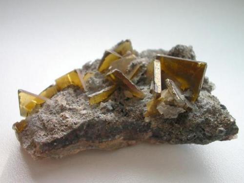A famous location for German barytes is Zobes, Voigtland, Saxony. That´s where these nice platy crystals (up to 2 cm) with marcasite covering on smoky quartz come from. Not as famous as Pöhla barytes but in my opinion the best Zobes pieces can compete with. (Author: Andreas Gerstenberg)